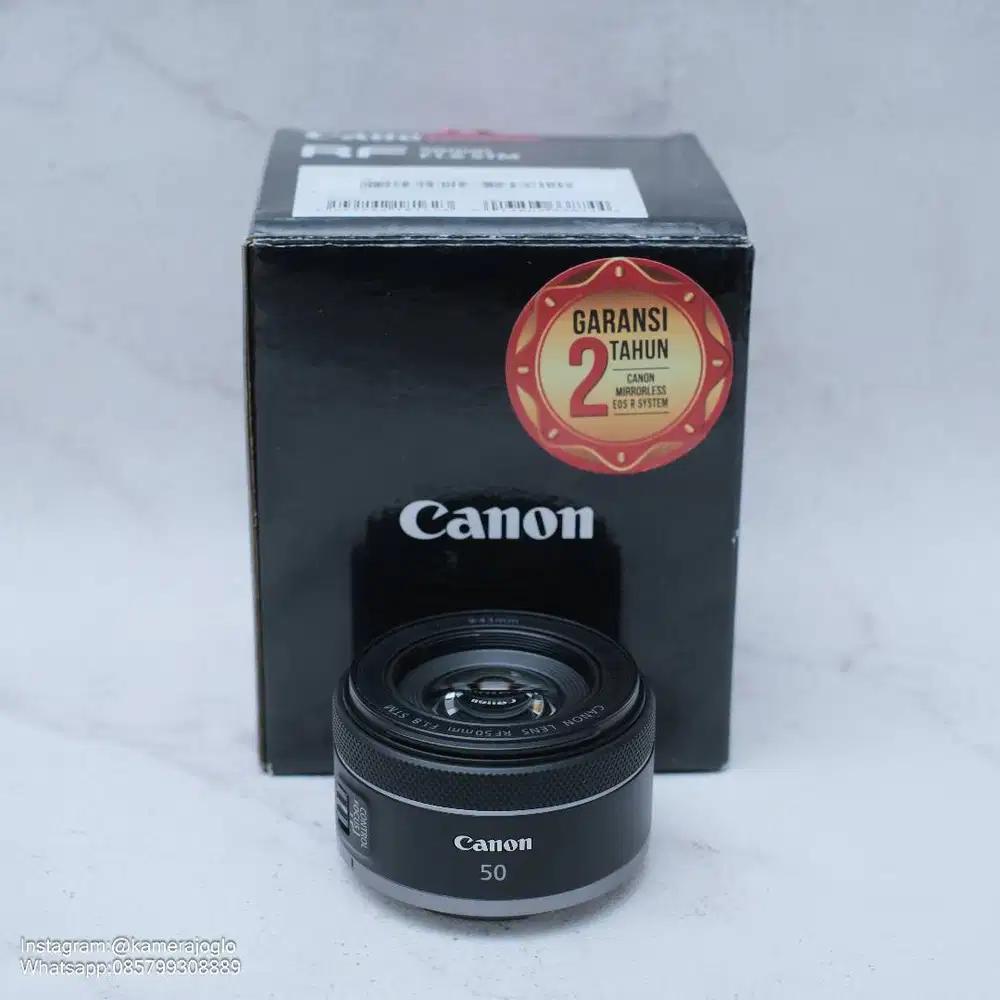 Lensa canon rf 50mm f1.8 STM masih garansi sampai 3 oct 2026
