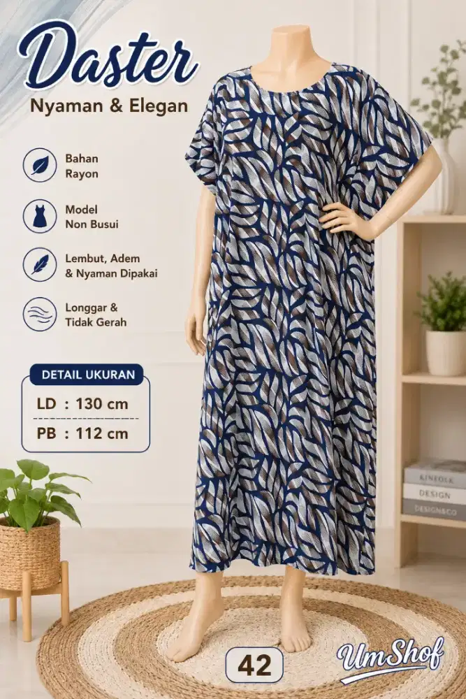 Daster Jumbo Rayon Non Busui LD 130