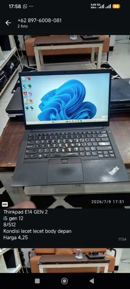 Lenovo Thinkpad E14 i5 Gen 12 8/512