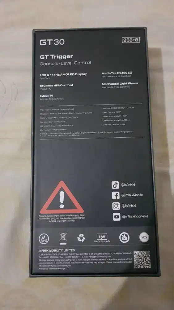 jual infinix gt 30 8/256