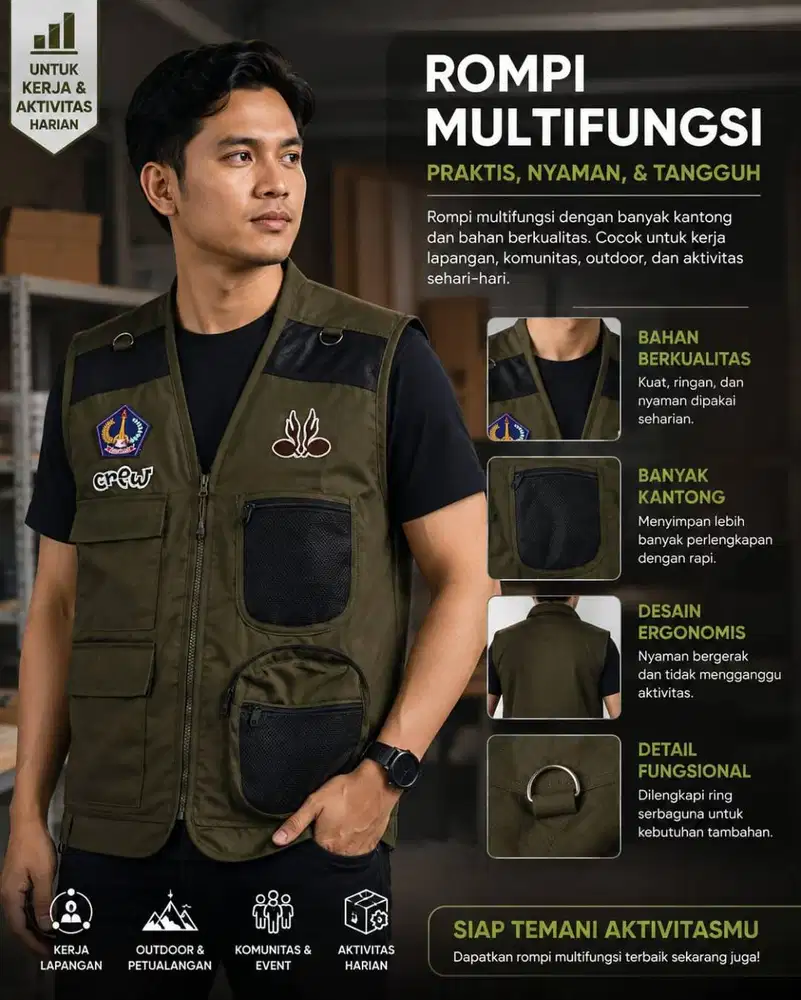 vest rompi multifungsi by D'ango