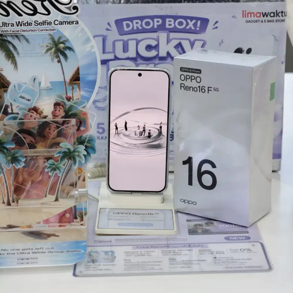 OPPO RENO 16F 5G BISA DISKON LANGSUNG,BELI HARI INI FREE GIFT BOX