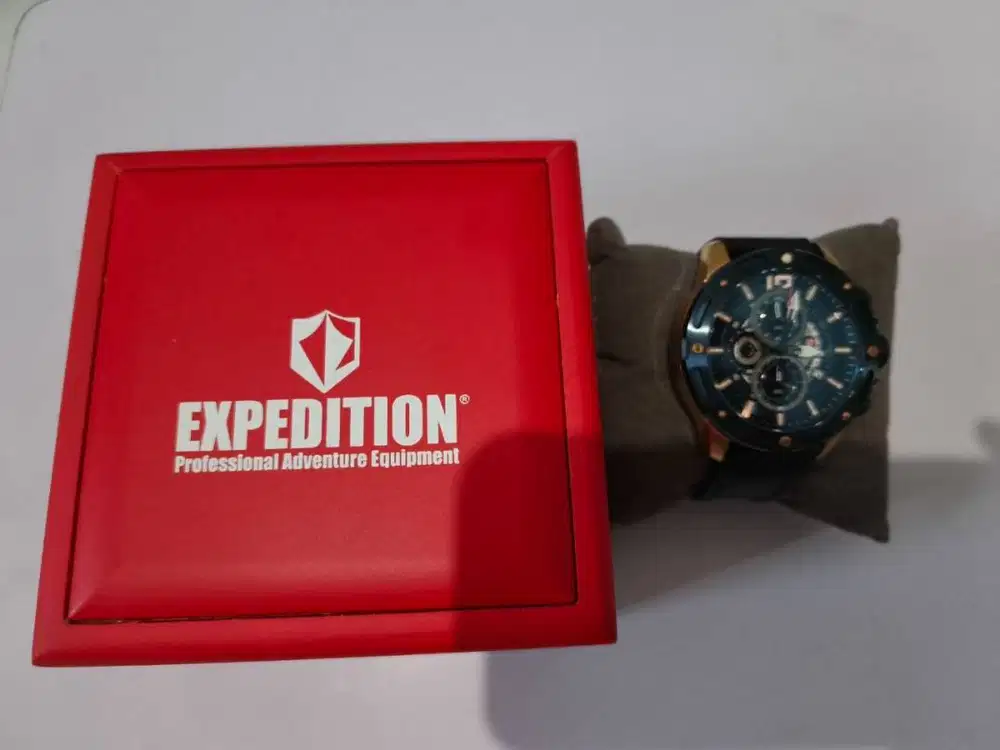 Jam Tangan Expedition Original E 6760 MC Warna Rose Gold Blue