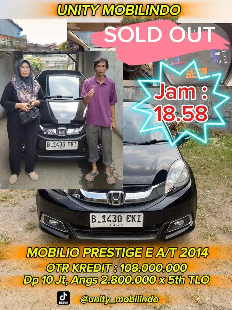 mobilio E at matic 2014 km low