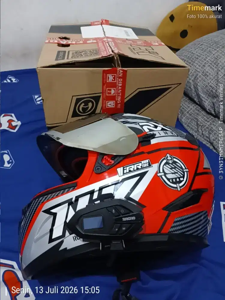 HELM FULL FACE NHK + INTERCOM ZACRO MURAH