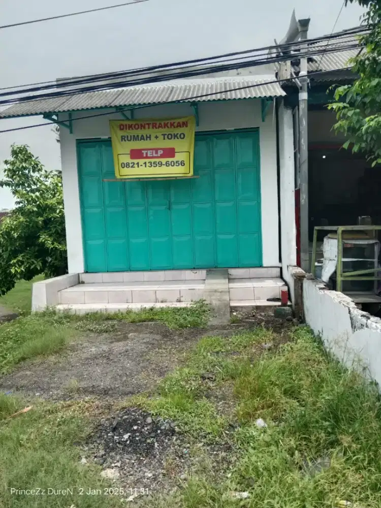 DIKONTRAKKAN TOKO + RUMAH