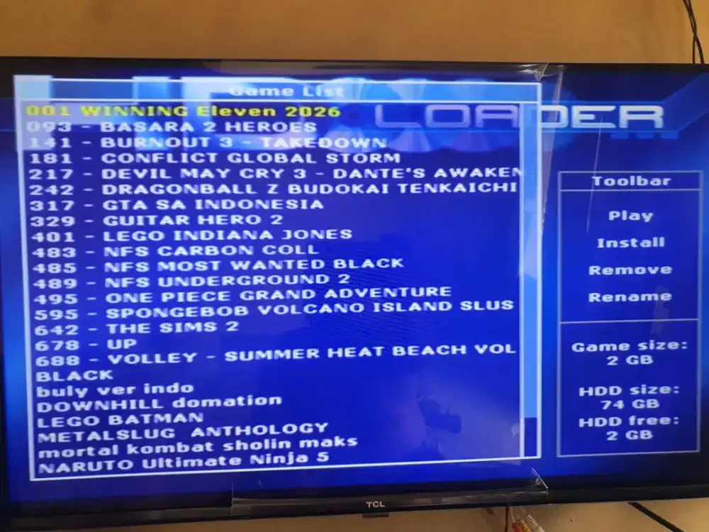 Ps2 fat n a hdd 80gb normal