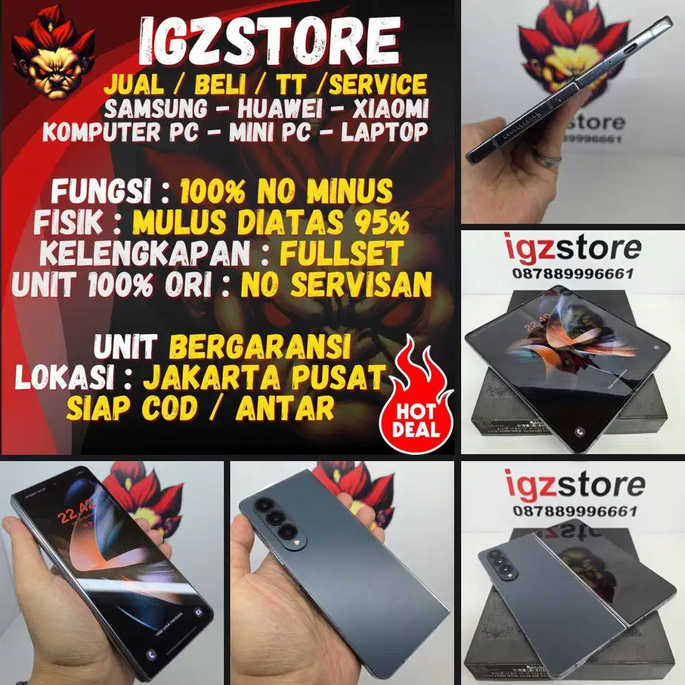 Samsung Z Fold 4 12/256/512 SEIN No Minus Mulus  FULLSET