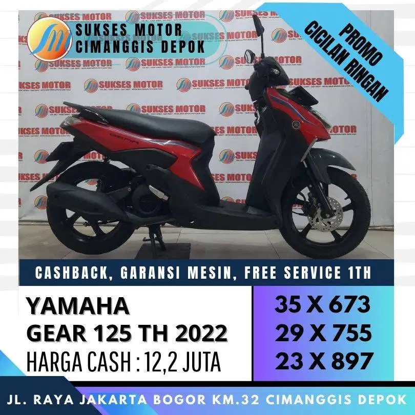 DP 600 GEAR 125 STD 2022 CASH KREDIT CICILAN RINGAN [SUKSES MOTOR]