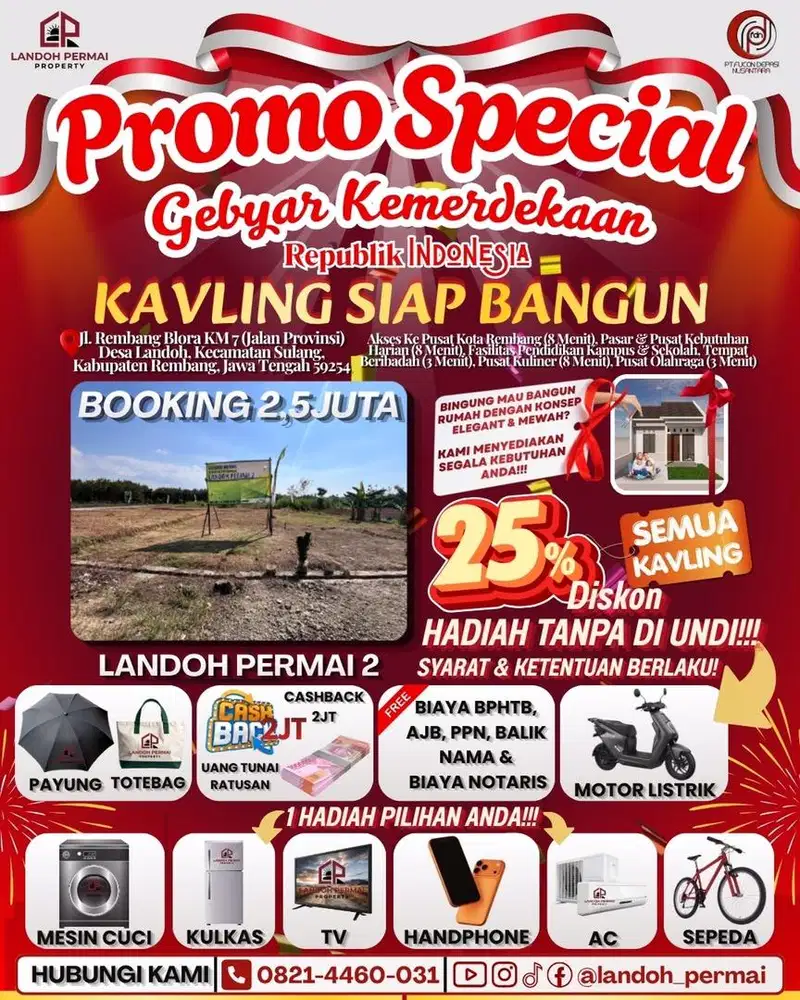 LANDOH PERMAI 2 - SEMUA KAVLING SIAP BANGUN - DISKON 25%