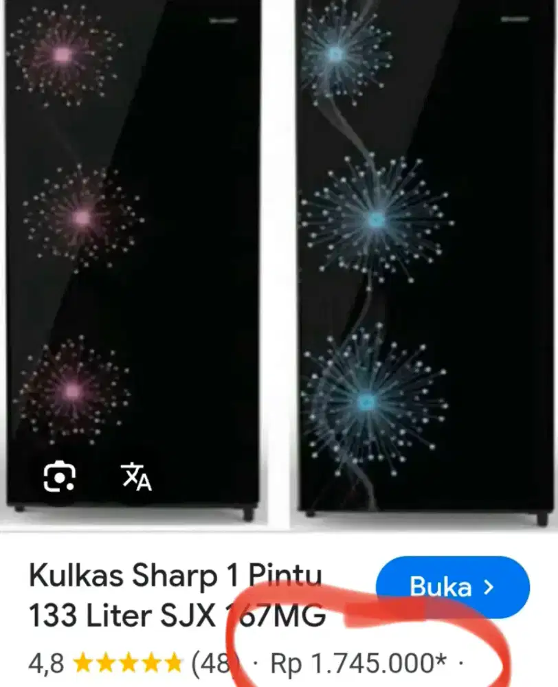 Kulkas / flizer merk sharp