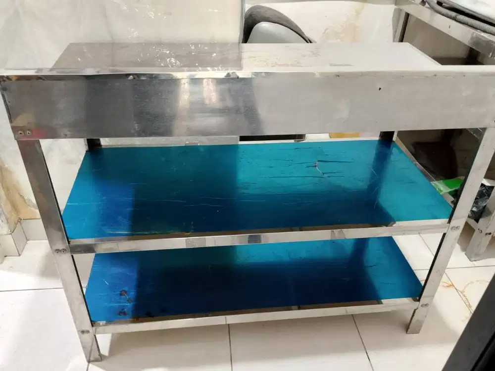 Meja Dapur Stainless 3 Tingkat