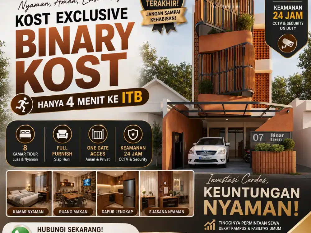 Tinggal 1 Unit! Kost Dekat Kampus dengan Potensi Tinggi