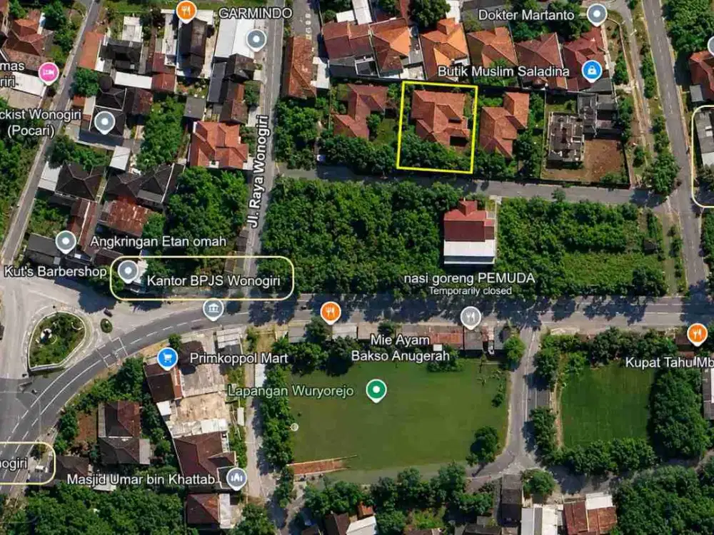 DIJUAL TANAH DIBAWAH HARGA PASAR DI PUSAT KOTA WONOGIRI