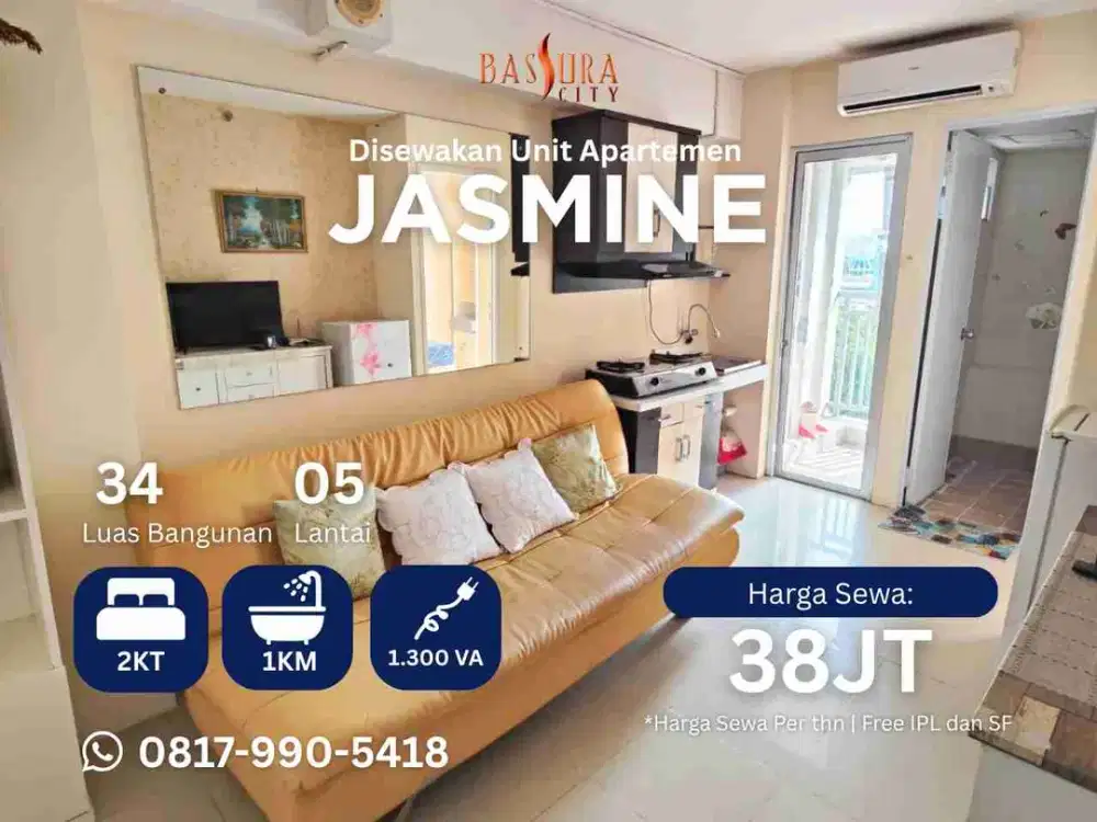 Sewa murah 2BR tower Jasmine apartemen Bassura City
