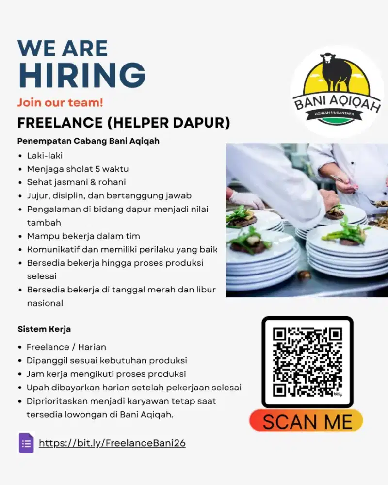 Lowongan Kerja Freelance Aqiqah