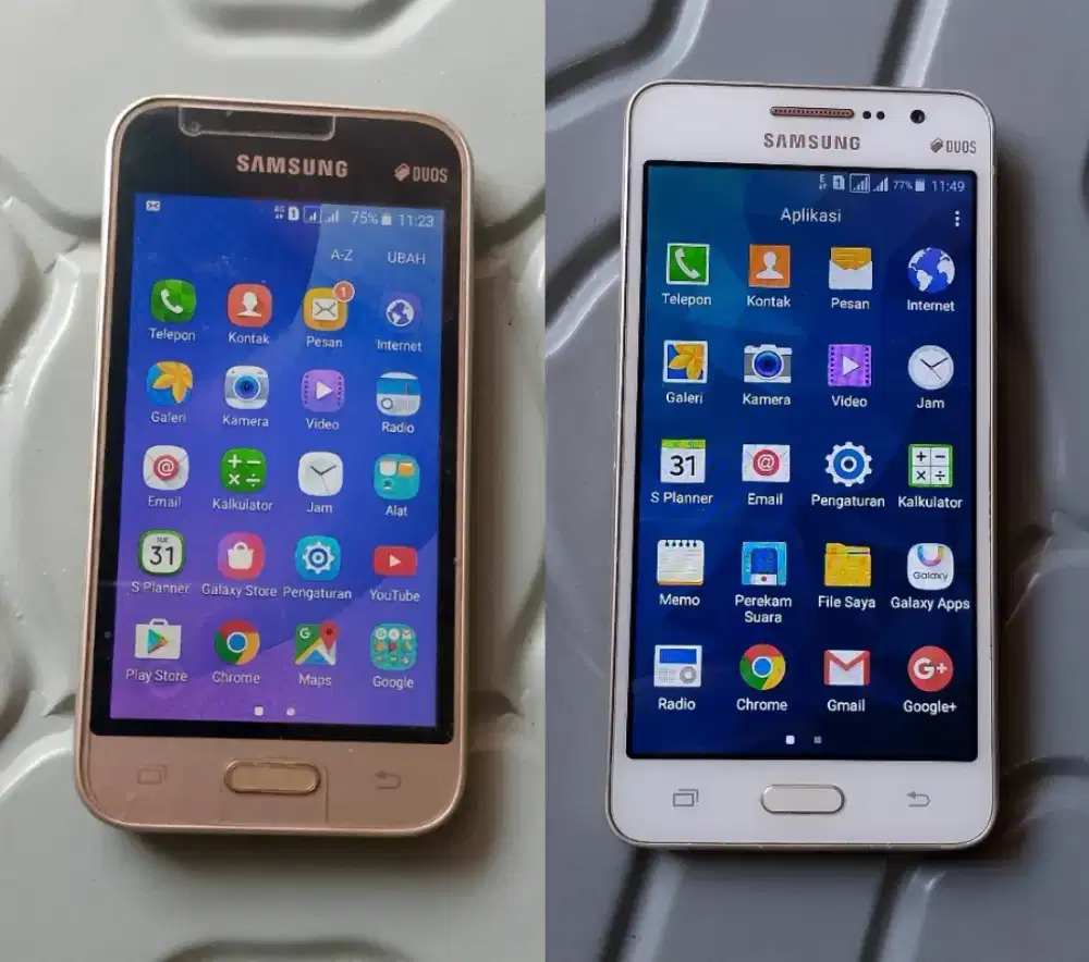 Samsung grand prime dan J1 mini, minus...