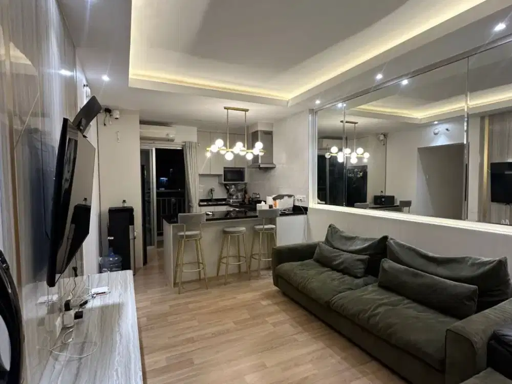 Dijual Apartemen Mediterania Garden 2 Jasmine 3 Kamar renovasi Jadi 2 Kamar