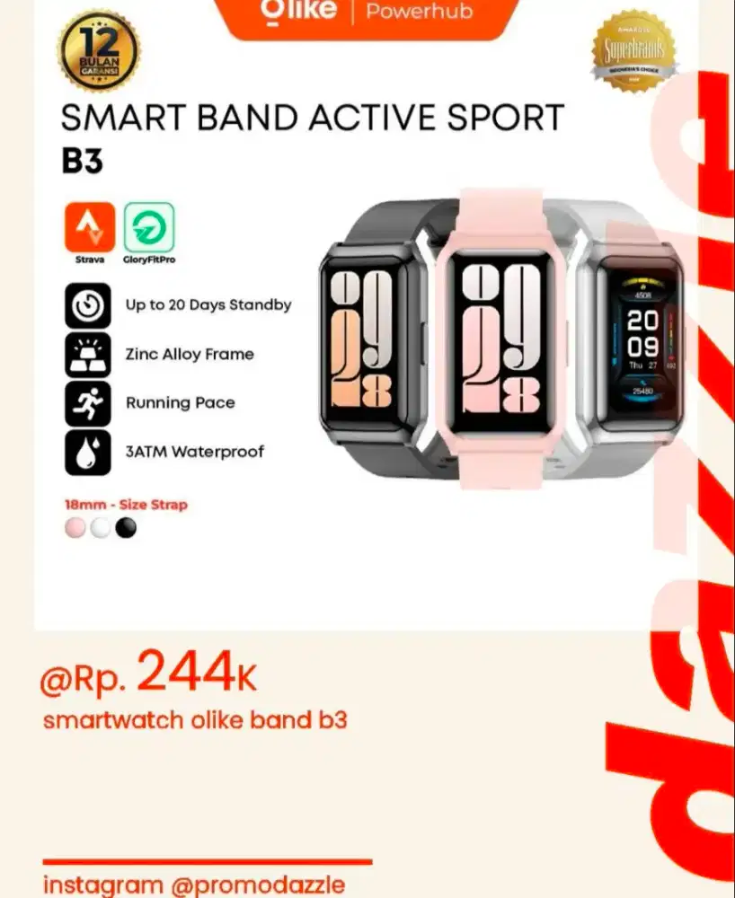 Smartwatch Olike Band B3