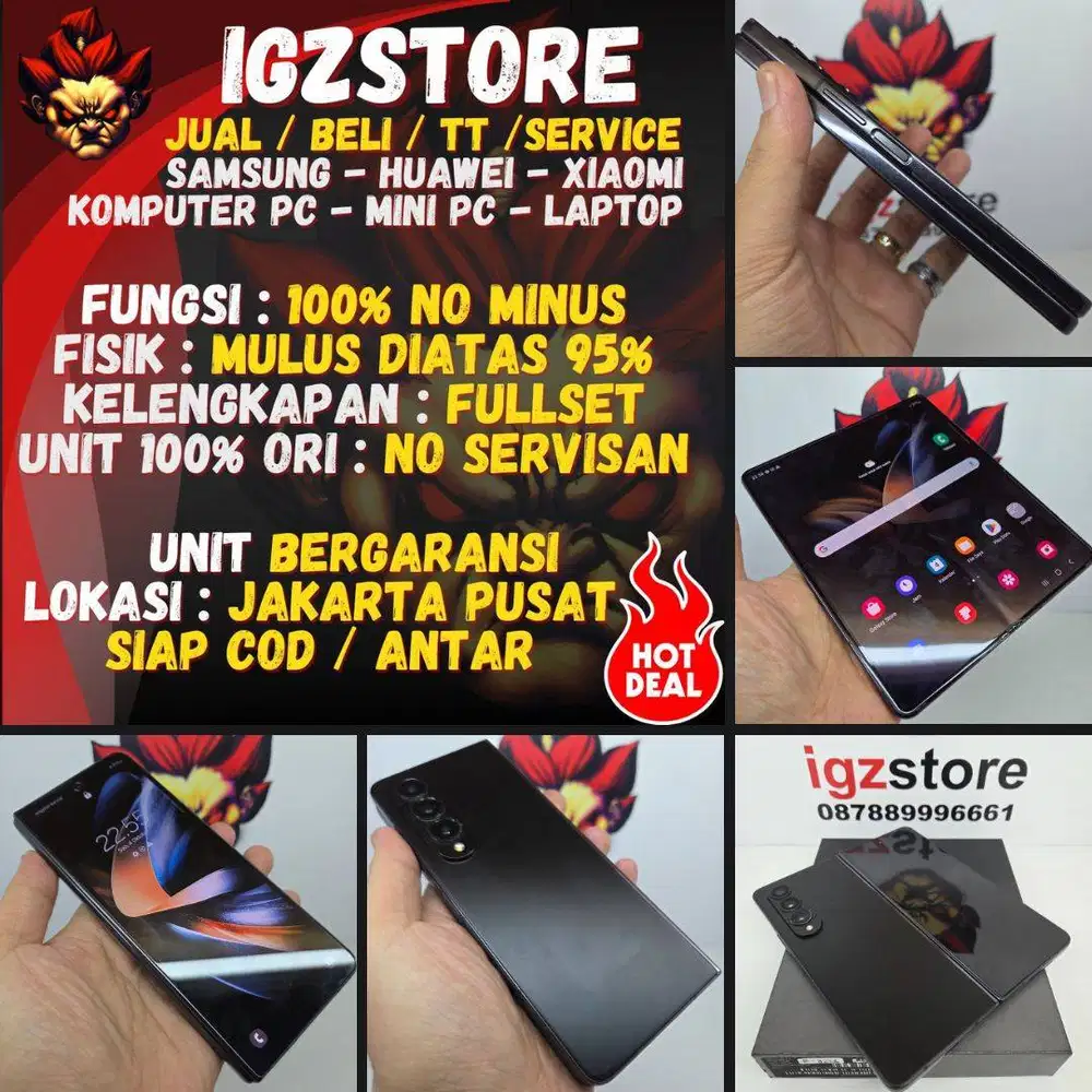 Samsung Z Fold 4 12/256/512 SEIN No Minus Mulus  FULLSET