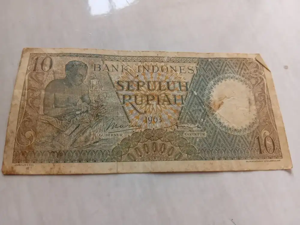 Jual uang kertas kuno RI tahun 1903