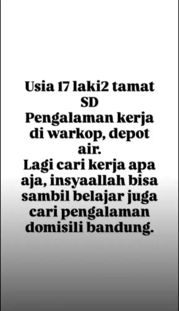 MENCARI LOKER BANDUNG
