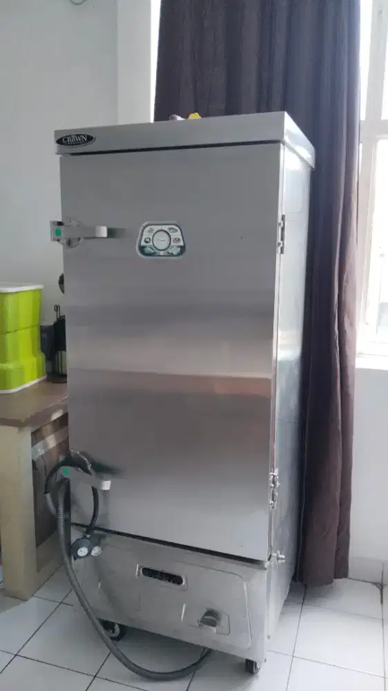 Mesin Smoker Gas Stainless Crown Original