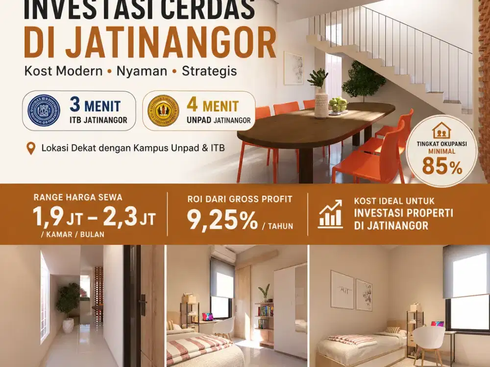 Dijual Kost Elite Dekat UNPAD, Full Furnish Hanya 1 Unit Terakhir Untuk 8 Kamar Tidur