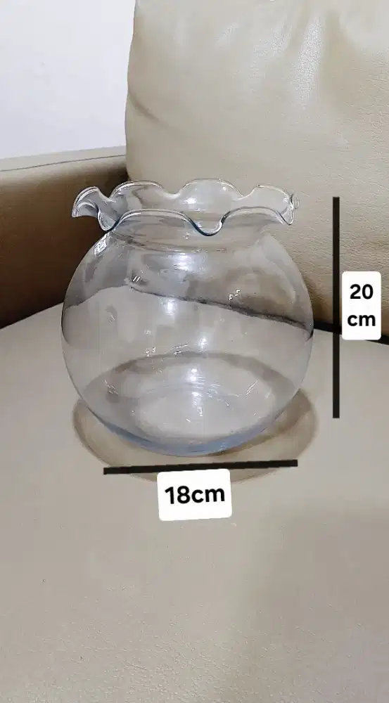 2 pcs Aquarium kaca untuk ikan hias/tanaman hias, dimensi sesuai foto