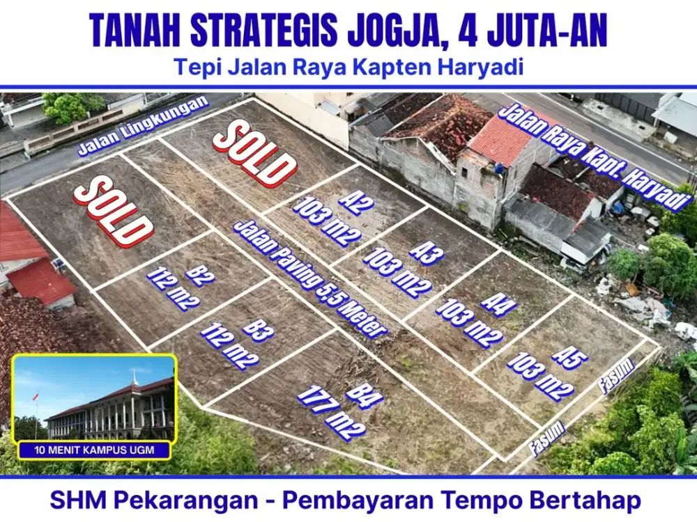 Tanah Premium Hanya 10 Meter Jl. Raya Kapten Haryadi, Lahan Siap Bangun, Sertifikat SHM Pekarangan
