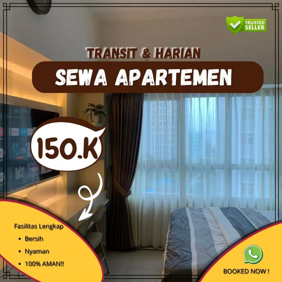 Sewa Apartemen COLLINS BOULEVARD Harian/Transit Tangerang Termurah