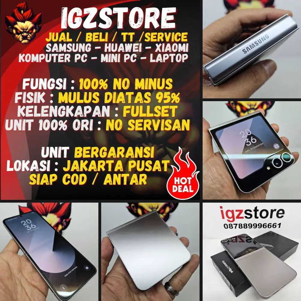 Samsung Z Flip 6  Silver 12/256/512 FULLSET Mulus No Minus