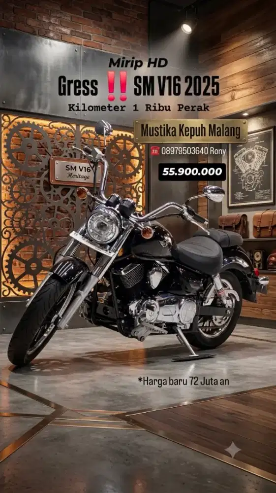 ODO 1RB GRESS MIRIP BARU‼️ SM V16 TWIN 250VTH 2024 JAMINAN ISTIMEWA