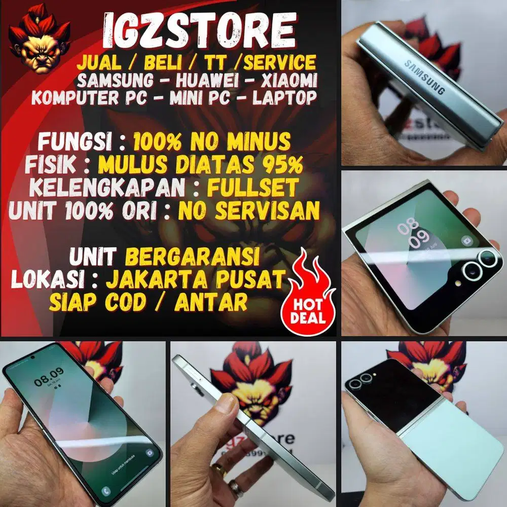 Samsung Z Flip 6  Silver 12/256/512 FULLSET Mulus No Minus