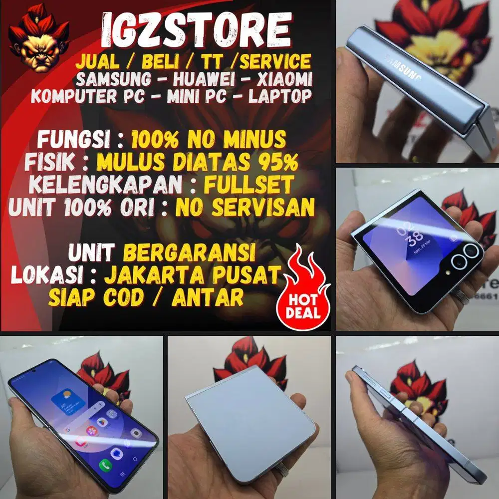 Samsung Z Flip 6  Silver 12/256/512 FULLSET Mulus No Minus