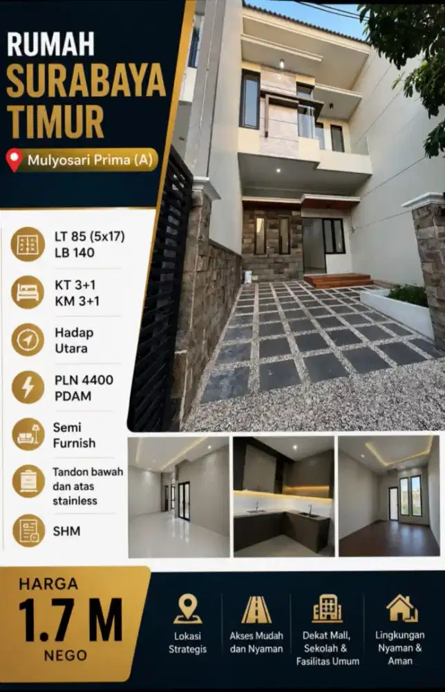 NEW Mulyosari Prima dkt Babatan Pantai Mentari Pakuwon Sutorejo Lebak