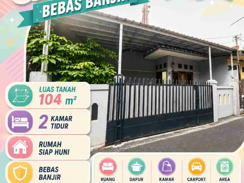 jual Rumah di Dekat Rawamangun, Kayu putih Jakarta Timur, 950 Juta