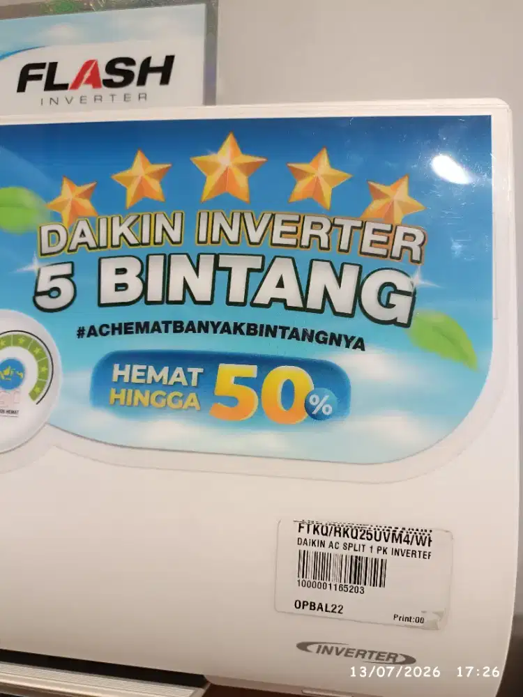 Dijual AC DAIKIN 1PK FLASH INVERTER THAILAND