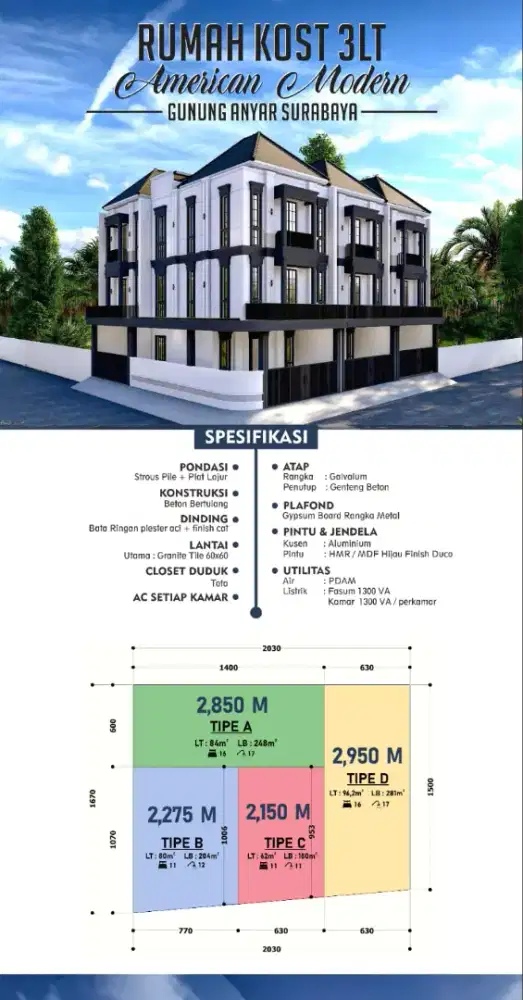 NEW Rumah Kos Gunung Anyar dkt Rungkut Medokan Wonorejo Baruk Wiguna