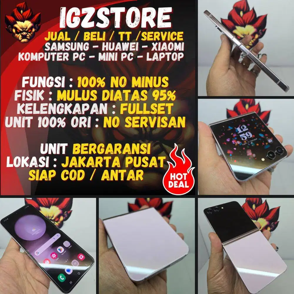SIAP COD : Samsung Z Flip 5 8/256/512 SEIN FULLSET Mulus