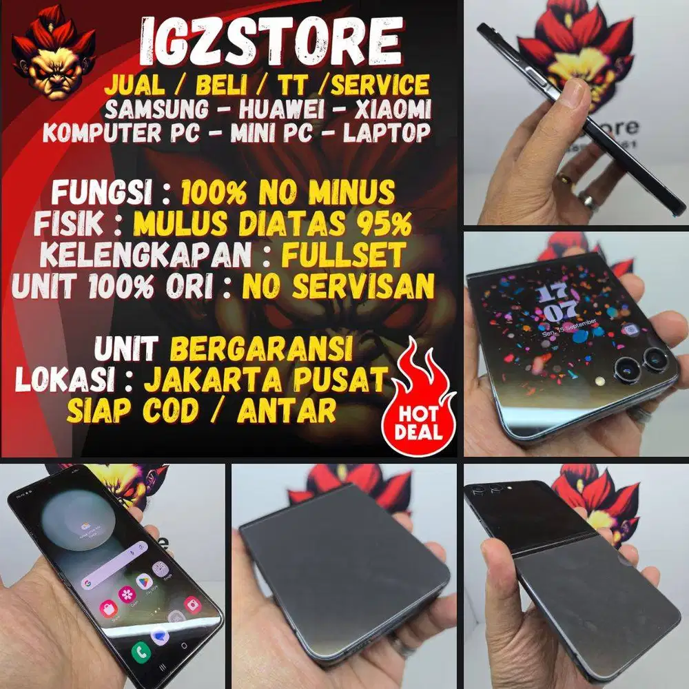 SIAP COD : Samsung Z Flip 5 8/256/512 SEIN FULLSET Mulus