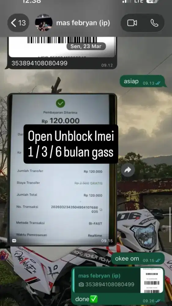 Open Unblock Imei iPhone/android murah