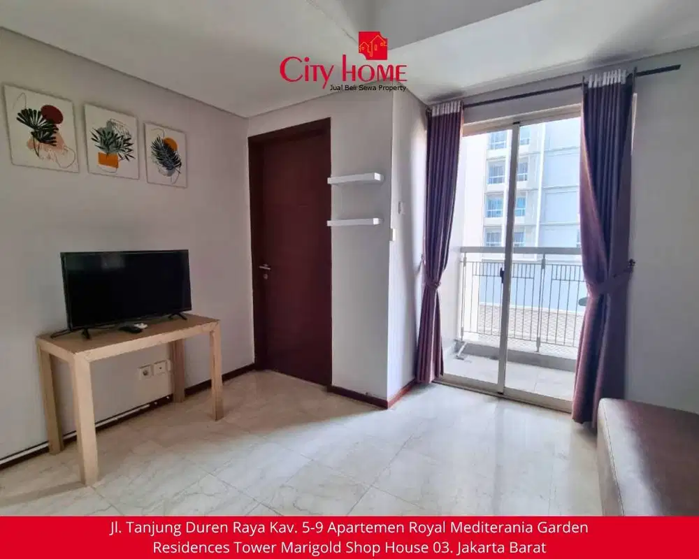 Disewakan Cepat Apartemen 1 bedroom Furnished di Royal Mediterania