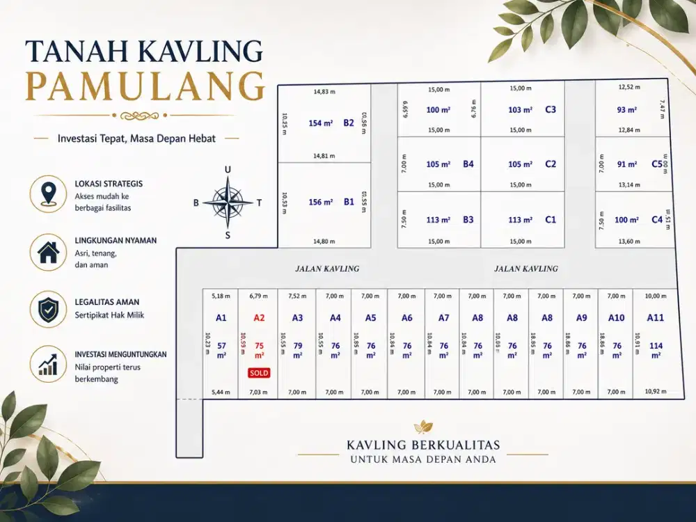 Tanah SHM, 5 Menit ke Pamulang Square, Terima SHM per Unit