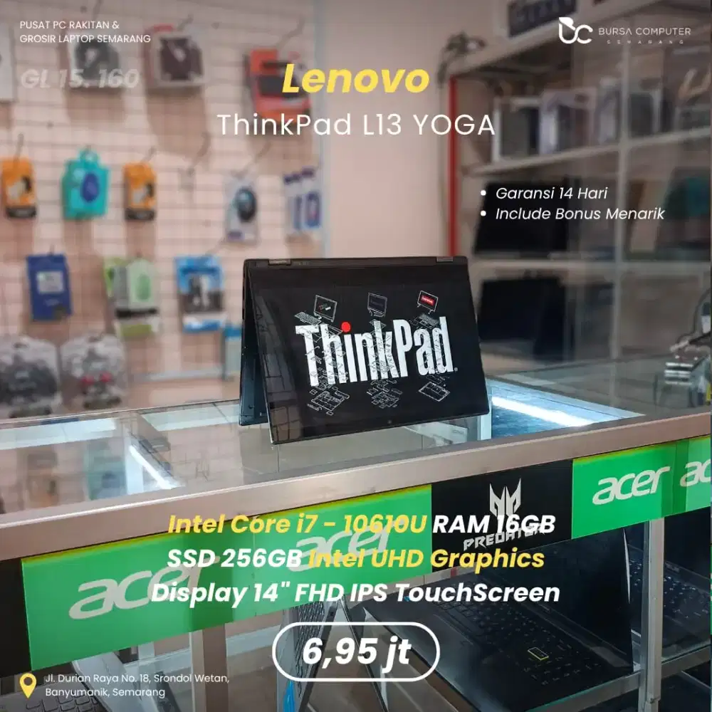 LENOVO Thinkpad L13 Yoga | Core i7 10610U 16GB 256GB