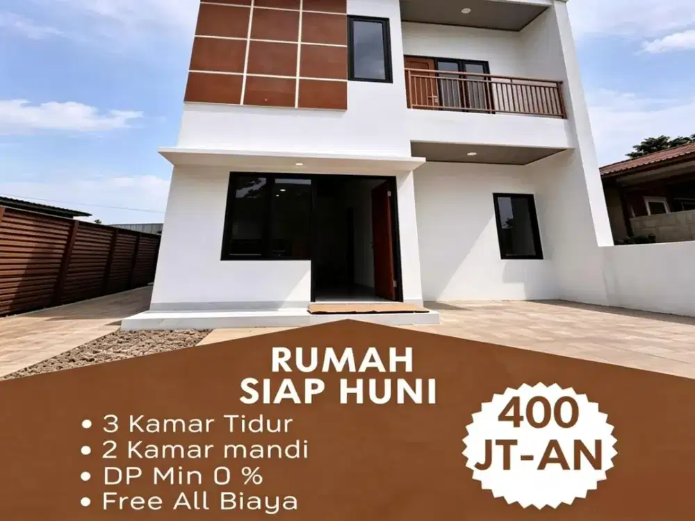 Rumah New Siap Huni Nego Dekat LRT Harjamukti Tapos Depok - Free Biaya