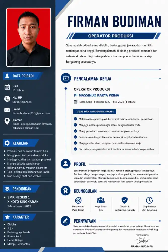 Cari kerjaan , japri aja dulu kali aja cocok