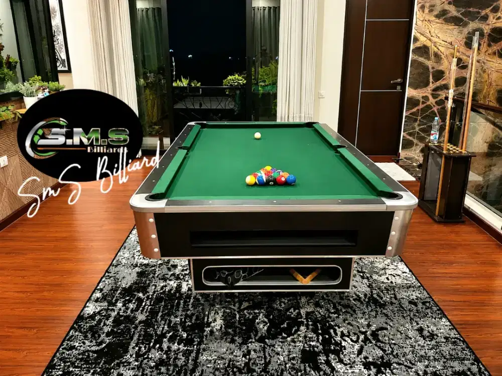 Billiard Table 8, 9 feet full set perlengkapan bermain biliar bilyar