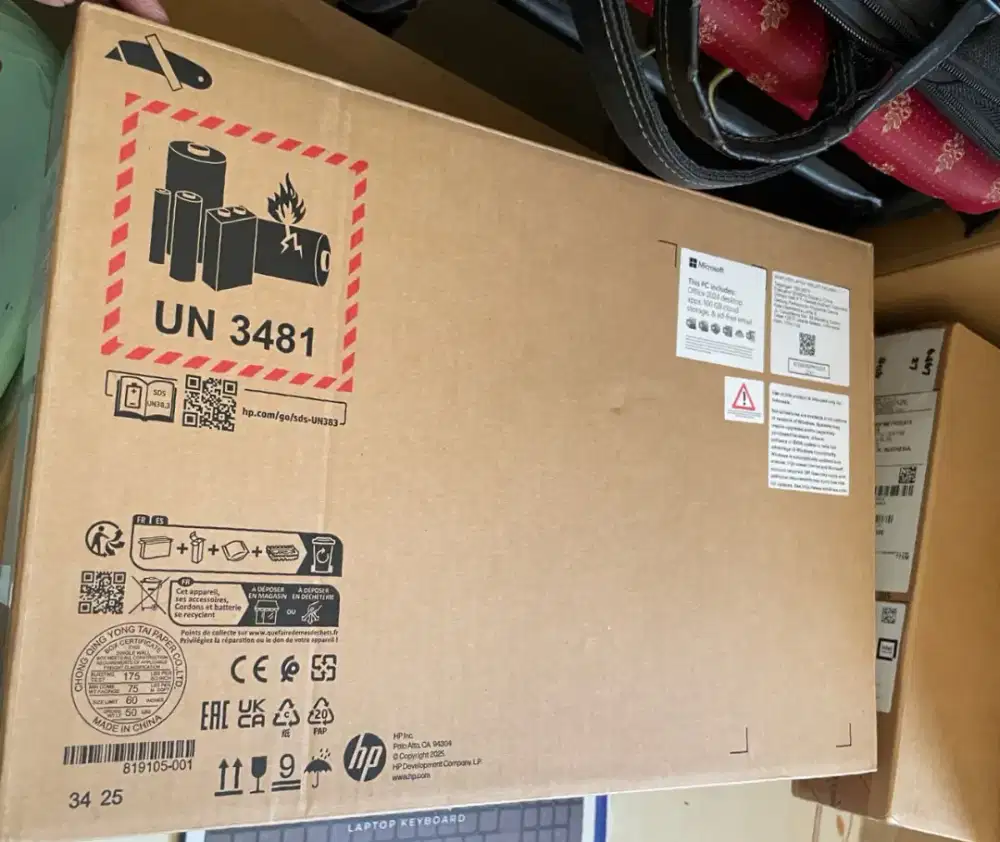 Jual laptop merk HP 14s new segel