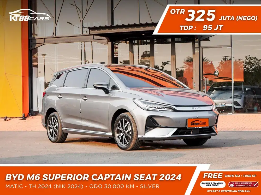[BERGARANSI] BYD M6 SUPERIOR CAPTAIN SEAT TAHUN 2024 ABU ABU CHARGER